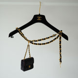 CHANEL CHAIN BELT | MICRO BAG | NAVY BLUE