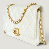 CHANEL HEART CC LOCK WALLET ON CHAIN