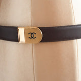 CHANEL REVERSABLE BELT | BLACK & BROWN