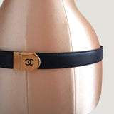 CHANEL REVERSABLE BELT | BLACK & BROWN