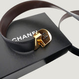CHANEL REVERSABLE BELT | BLACK & BROWN