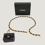 CHANEL CHAIN BELT | MICRO BAG | NAVY BLUE
