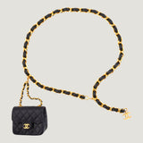 CHANEL CHAIN BELT | MICRO BAG | NAVY BLUE