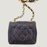 CHANEL CHAIN BELT | MICRO BAG | NAVY BLUE