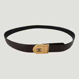 CHANEL REVERSABLE BELT | BLACK & BROWN