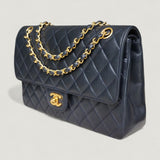 CHANEL CLASSIC MEDIUM BAG | NAVY BLUE