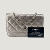 CHANEL WALLET ON CHAIN | METALLIC PIXEL EFFECT