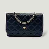 CHANEL WALLET ON CHAIN BAG | NAVY BLUE