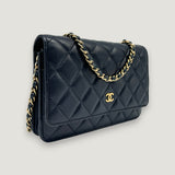 CHANEL WALLET ON CHAIN BAG | NAVY BLUE