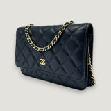 CHANEL WALLET ON CHAIN BAG | NAVY BLUE