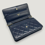 CHANEL WALLET ON CHAIN BAG | NAVY BLUE