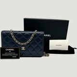 CHANEL WALLET ON CHAIN BAG | NAVY BLUE