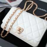 CHANEL HEART CC LOCK WALLET ON CHAIN