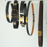 CHANEL REVERSABLE BELT | BLACK & BROWN
